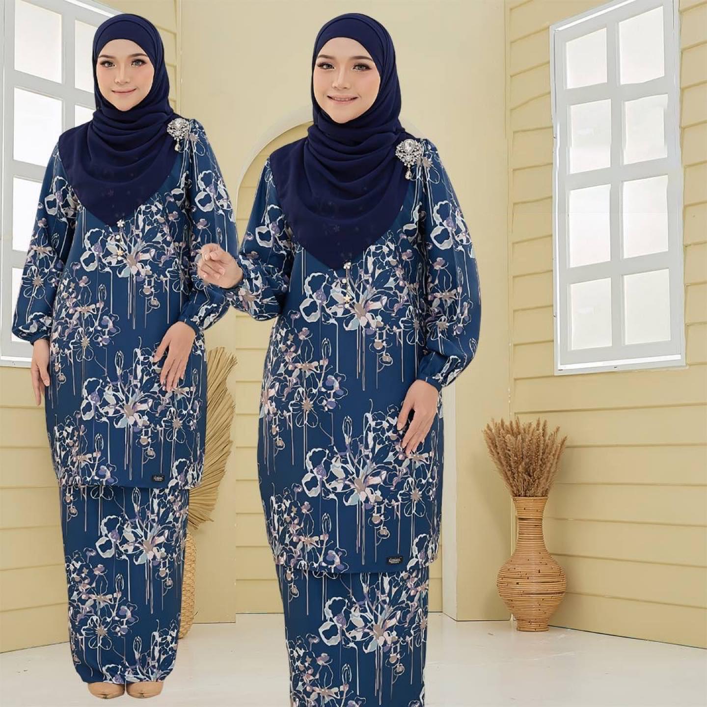 

Новый стиль кронштейн Pahang женский элегантный костюм цветочный принт удобный дышащий популярный ретро мусульманский новый продукт 2XL красный