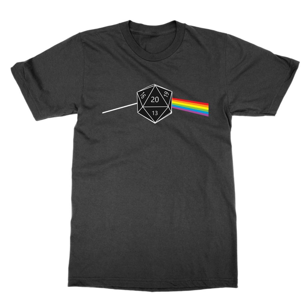 D20 Prism Newton T-shirt Funny Nerd Tee Present Gift Dnd Dungeons Dragons