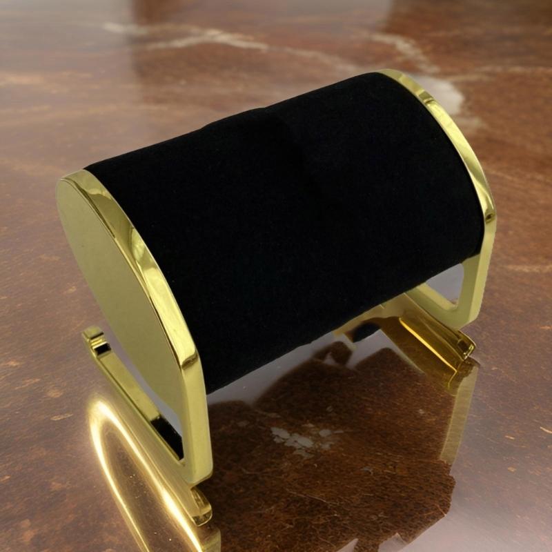 Elegant Bracelet Jewelry Display Stand Delicate Long Plush Jewelry Display for Watches and Bangles with Metal Support