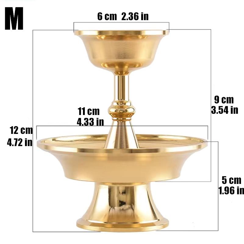 Gold Buddhist Guardian Cup Furnishing Copper Handicraft Polishing Tibetan Tribute Buddhism Holy Water Plate Home Gift Decorative