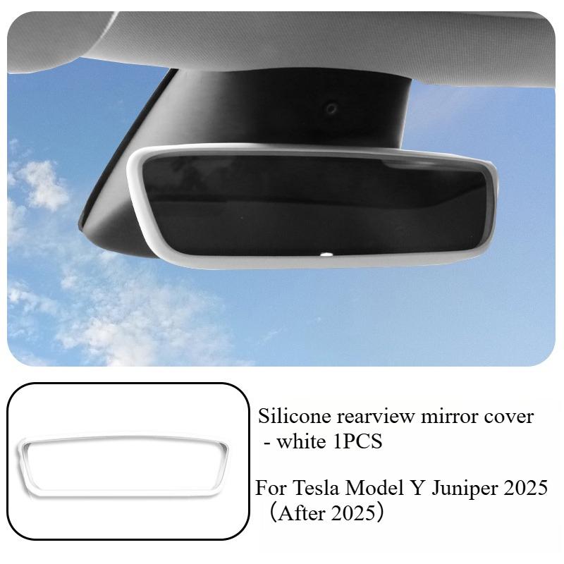 For Tesla Model Y Juniper 2025 Central Control Storage Box Rear Air Outlet Screen Frame Car White Trim Interior Suit Accessories