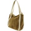 LOEWE anagram Shoulder Bag Brown Suede Women Used