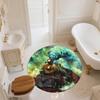 Steam Train,Round Area Rug,Carpet Rug for Living Room Bedroom Sofa Playroom Decor,Non-slip Floor Mat