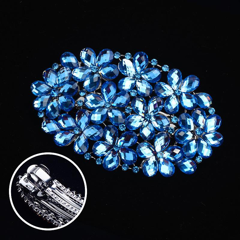 

Роскошные искусственные пружинные заколки со стразами для женщин, элегантные заколки в виде листьев и цветов для свадебных головных уборов