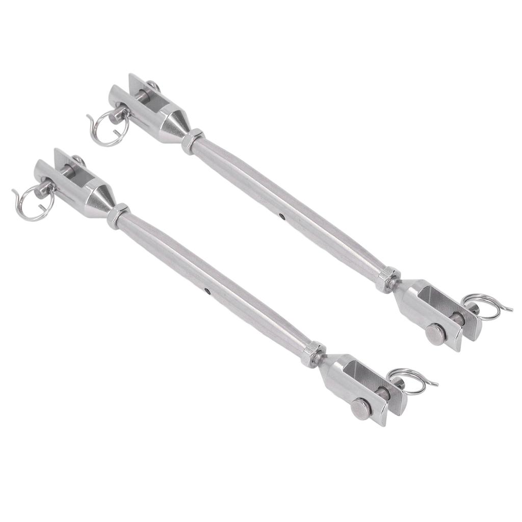 2 Stück Spannschloss Gabel-Gabel Edelstahl Hakenverbinder Befestigungselement für Marine M4