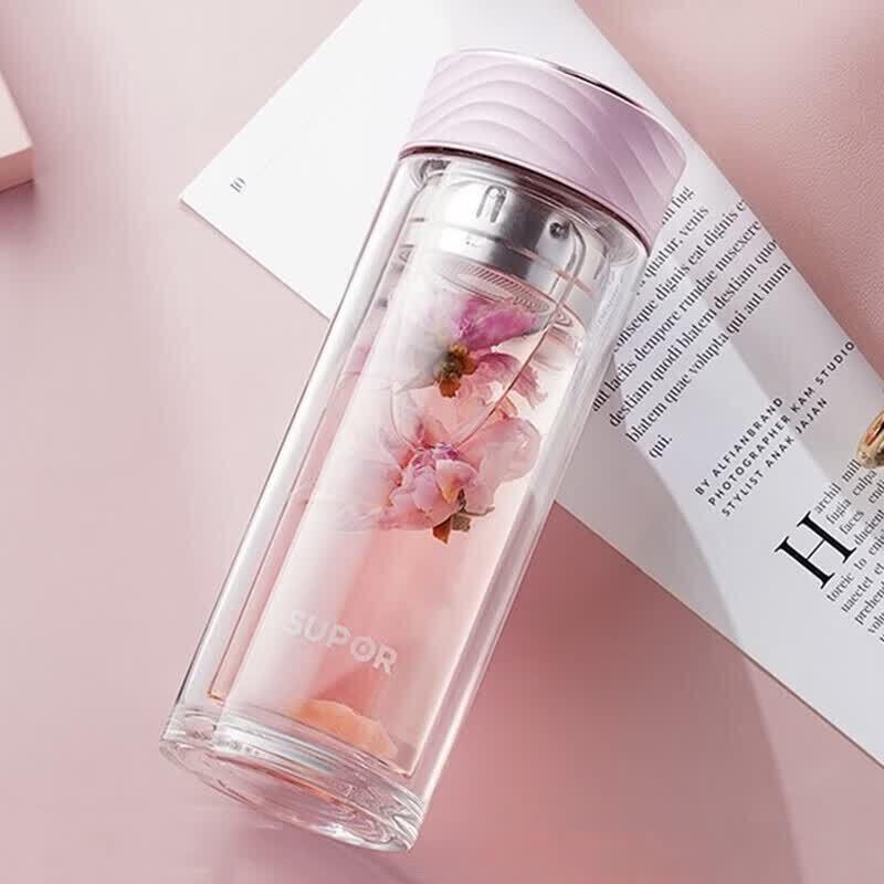 SUPOR Double-Layer Borosilicate Glass Tea Cup