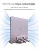 Adjustable Metal Laptop Stand: Double Slot, Stable Vertical Organizer