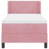 Box Spring Bed with Headboard Pink 200 X 80 Cm Velvet