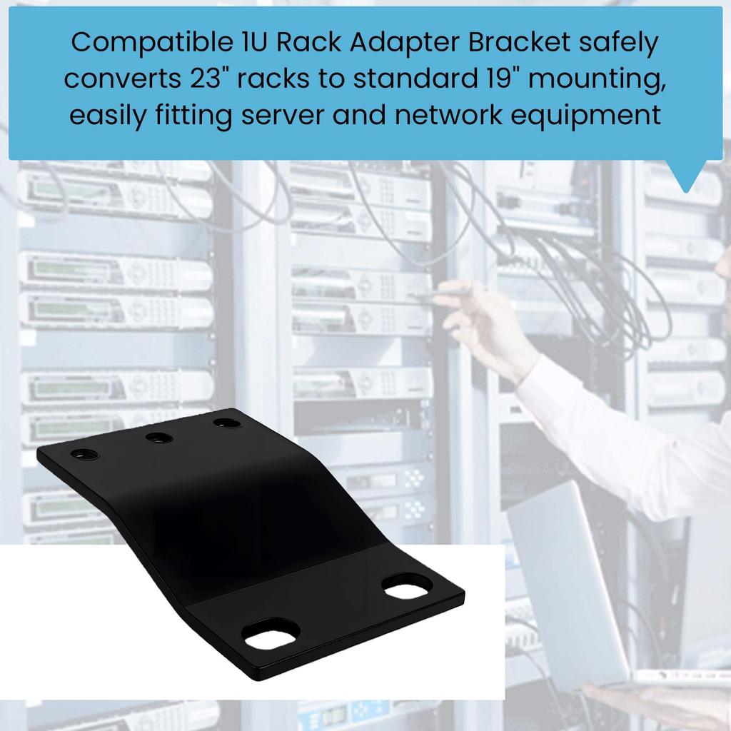 BNWMEPC 1U Rack Adapter Bracket 19-Inch Mount Recessed Depth Extender Server Network Equipment Rack Mount Reducer