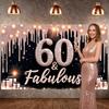 Birthday Celebration Banner LED-effect Lettering Glamorous Birthday Backdrop Fabulous Birthday Banner Milestone Theme For Luxury