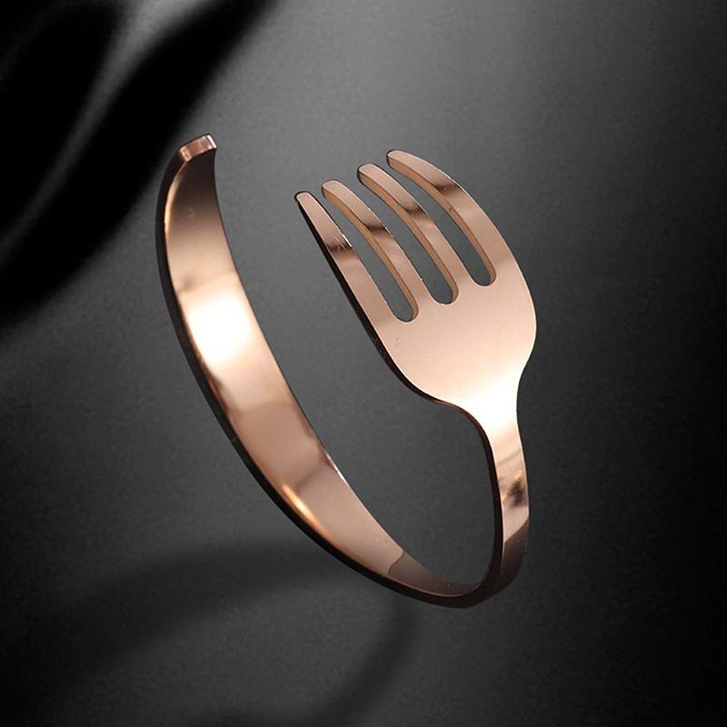 Creative Fork Bracelet For Women Men Personalized Simple Opening Adjustable Bracelet Fine Jewelry Accessories Gifts