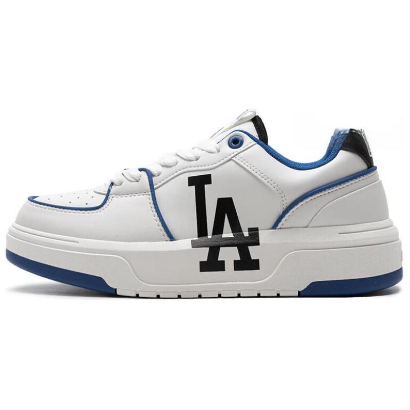 MLB Chunky Liner Anti-Slip Wear-Resistant Low-Top Skateboard Shoes Unisex White Blue Black Sneakers 3ASXCLB3N-07BLS 36.5