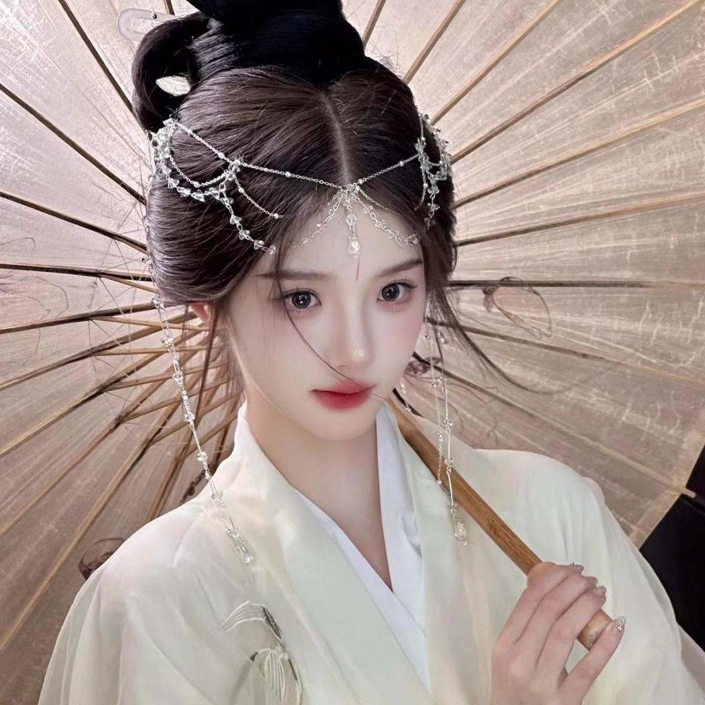 Bohemian Princess Tassel Forehead Pendant - Exotic Ethnic Style Hair Accessory