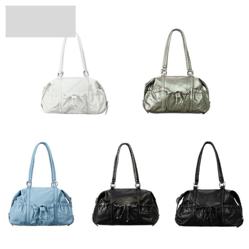 Tote Bag for Women's Commuting Large-capacity Drawstring Underarm Bag Hand and Shoulder Bowling Bag