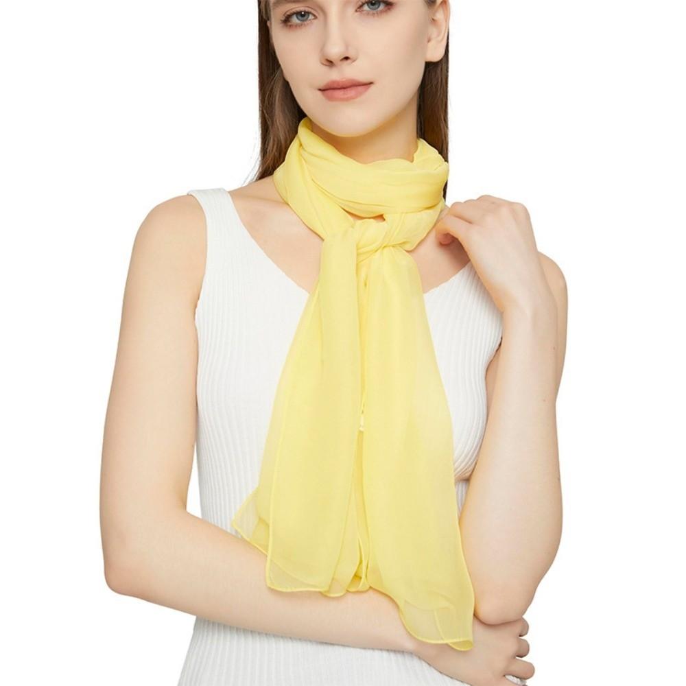 Luxury Brand Designer Chiffon Scarf Sunscreen Long Shawl Wrap  For Summer Women Accessories