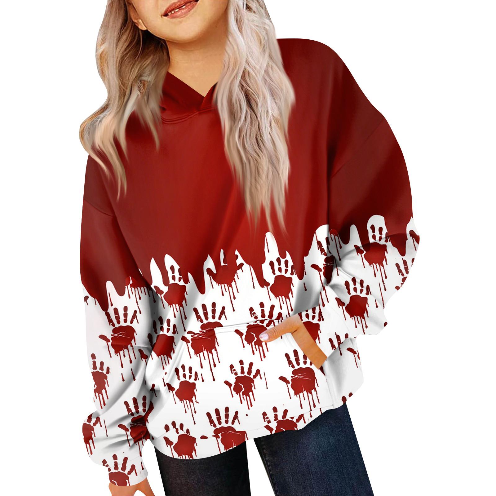 

Детская толстовка с длинным рукавом, повседневная толстовка с капюшоном, удобная, свободная, легкая детская толстовка 160 арбуз красный