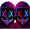 Poptrend Halloween Mask LED Light Up Mask Scary Mask For Festival Cosplay Halloween Costume Masquerade Parties Carnival Gift