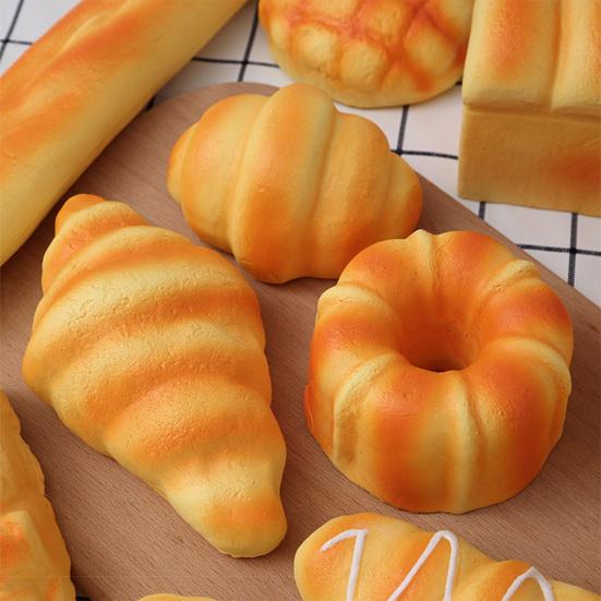 Simulation Bread Squeeze Toy Stress Relief Pineapple Bun Baguette Croissant Toast Sensory Toy