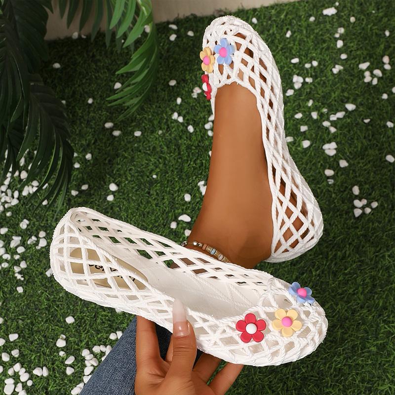 Flats Women Shoes Casual Mesh Shoes Cozy Walking Flower Sandals Woman Loafers Shoes 2025 Summer Dress Zapatos De Mujer