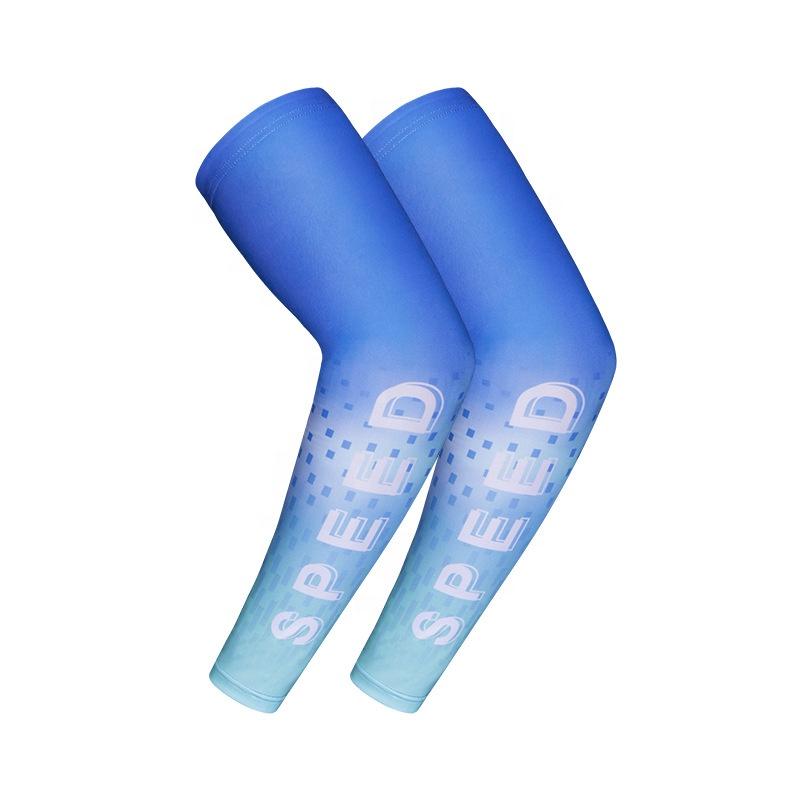 Running Cycling Arm Wear Accessories Seamless Arm Sleeve Quick Dry Sun Protection Arm Sleeves M синий