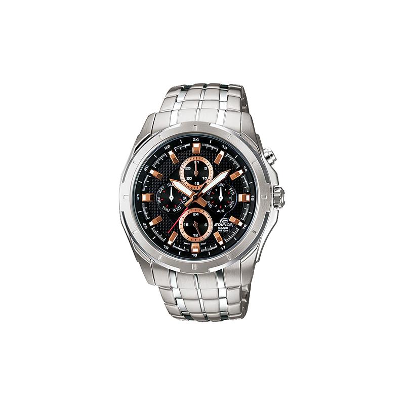 

Casio EDIFICE 100m Waterproof Quartz Movement Stainless Steel Strap Japanese and Korean Watch Men s Watch Black Dial EF-328D-1A5V чорний