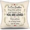 Daughter Hug This Pillow and Know That You Are Loved This Pillow Is A Hug from Me To You Throw Pillow Covers for Daughter from Mom Dad Birthday Gift