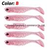 7cm Fish Eye T-tail Soft Lure, Two-color Wave Pattern, for Grouper & Mandarin Fish, 2.8g Artificial Bait
