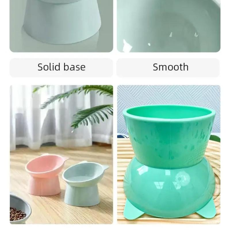 Pet Bowls with Inclined High Bottoms To Protect the Neck of Pets, Dog and Cat Water Bowls To Prevent Overturning