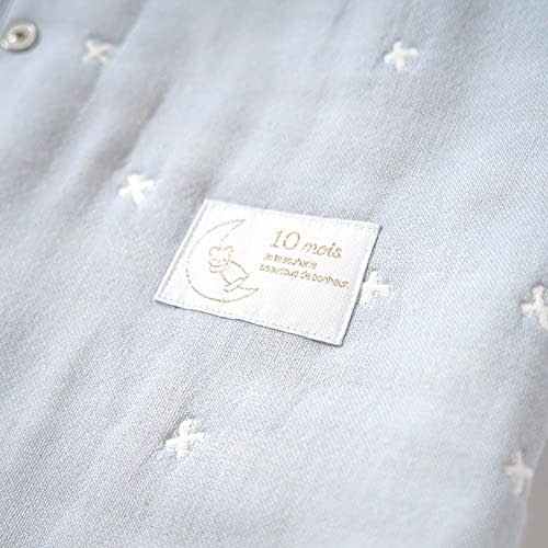 10mois  Dimoi  6way Sleeper Fluffy Gauze  6-layer Gauze  Powder Blue 22151021