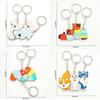 3 Pieces Matching Keychains Puzzle Keychain Set Stylish Keyrings Set Lovely Gift for Girlfriend Boyfriend Animal Lovers