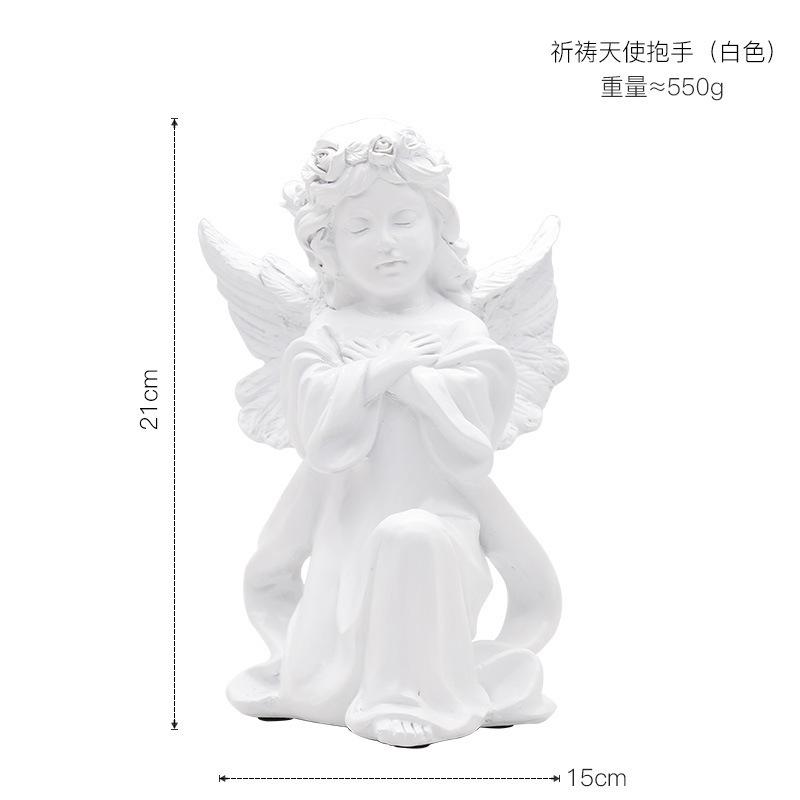 8–30cm Continental-Inspired Resin Praying Angel Figurine | Distinct Contemporary Style Workmanship Bedroom & Shelf Adornment
