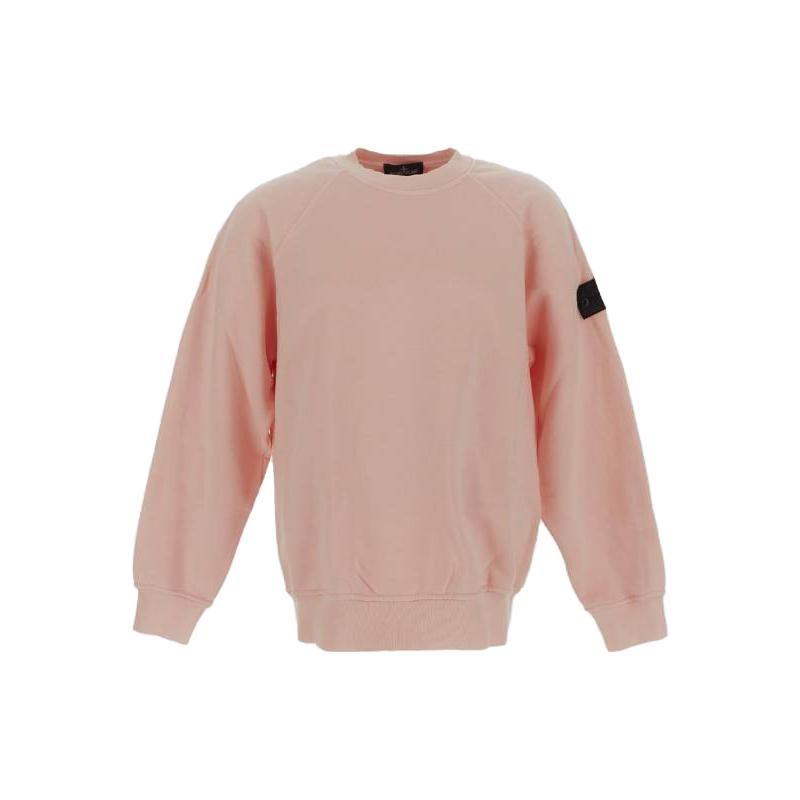 

STONE ISLAND SS23 Shadow Project Значок с полускрытым логотипом на левом рукаве Однотонный повседневный пуловер-свитшот Мужской свитшот Розовый 781960619-V0080 XL