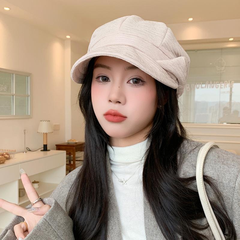 

Большой обхват головы, показывающий лицо, шляпа-ведро с утиным язычком, ретро, универсальная, осенне-зимняя шляпа, женская шляпа с бантом, теплая шляпа One Size