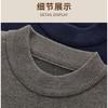 Men S Thick Striped Round Neck Long Sleeve Knitted Pullover Sweater Business Casual