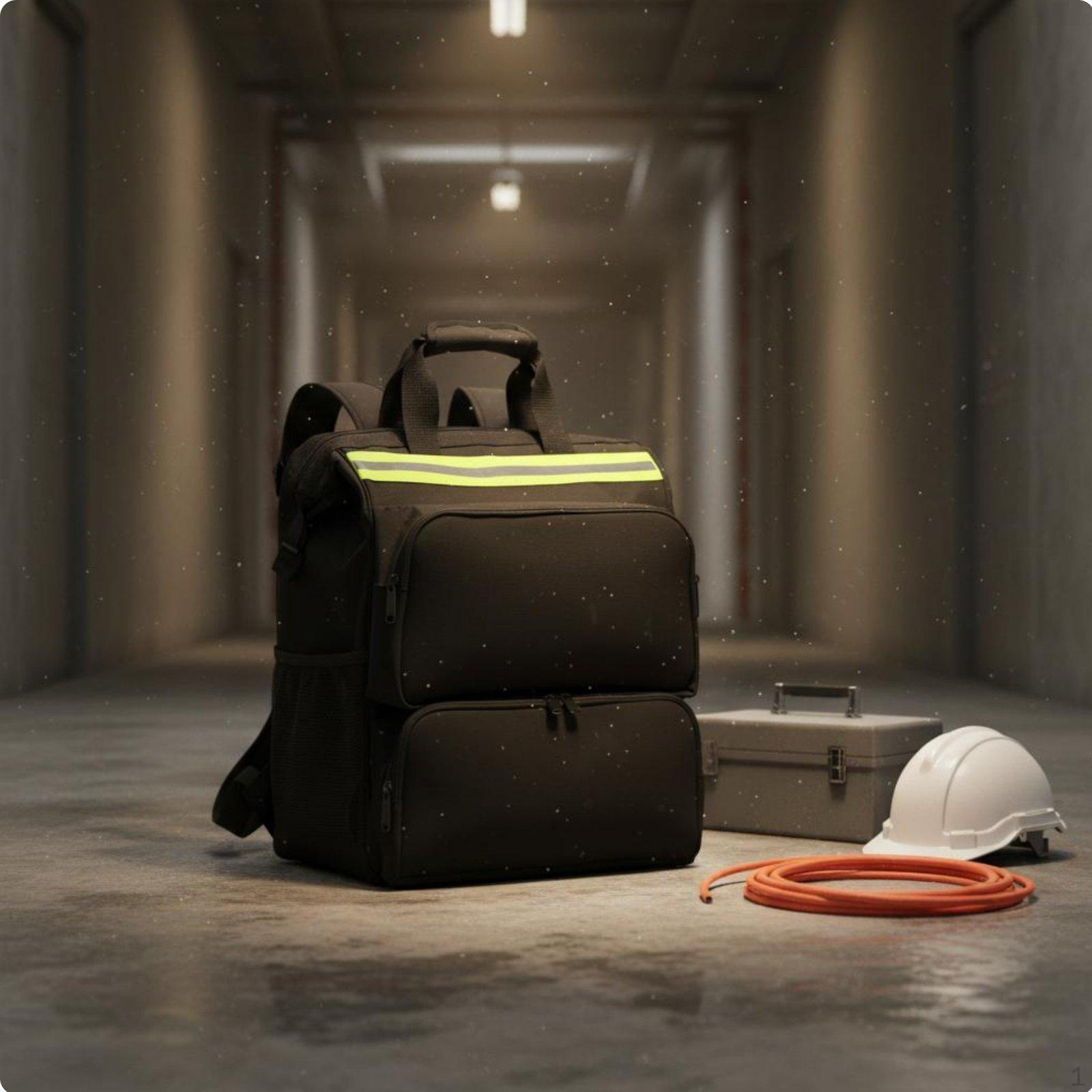 Canvas Repairman Tool Bag WearResistant HeavyDuty Backpack Large Capacity MultiCompartment