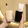 Luxury Plastic Mouthwash & Toothbrush Holder Cup - Round Design for Children & Couples