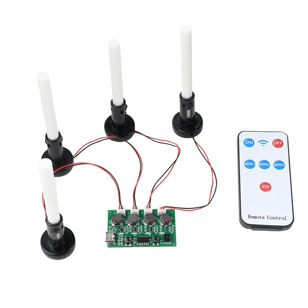 Type-C Humidifier Atomization Electronic DIY Kit RF Infrared Remote Control Four-Spray Humidifier Module Ultrasonic Atomizer PCB