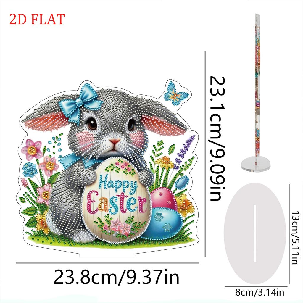 2D Flache DIY Desktop Diamantkunst-Kits Doppelseitiger Druck Einseitige Bohrung Diamantkunst Dekorationen für Erwachsene Geschenk Heimdekor