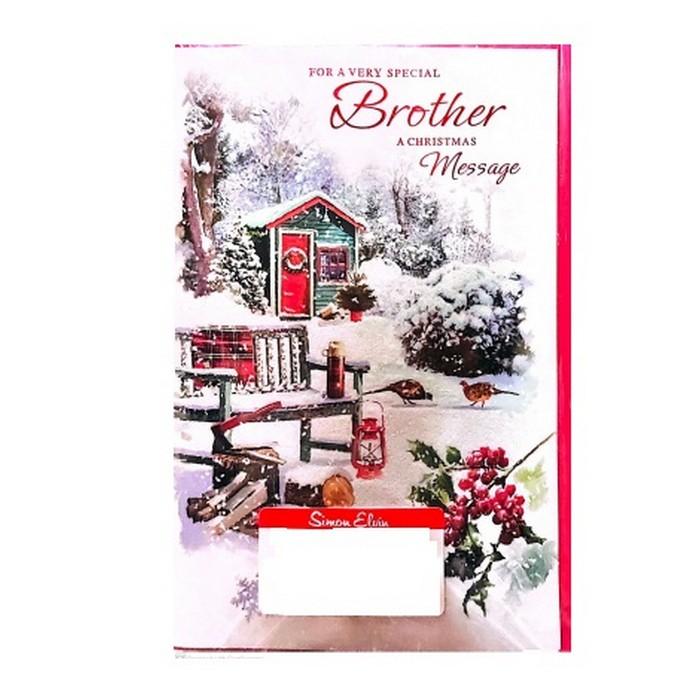 Simon Elvin For A Very Special Brother Christmas Card (Pack of 6)