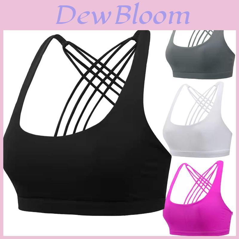 Women's Comfortably Padded Cross Back Sports Bra Vest For Gym Fitness And Yoga