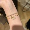 Fashion   Inlay Diamond Elegant And Exquisite Bracelets For Women Retro Bee Three Flower Bangles Luxury Wedding Jewelry