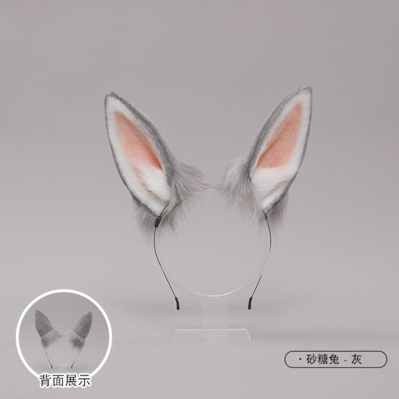 

Ручной работы J головной убор лолита аксессуар для волос Лолита симуляция ушей животных сахарный кролик ушки ободок