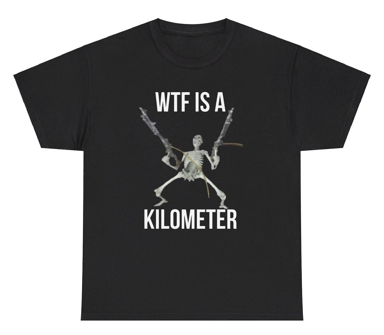 WTF Is A Kilometer T Shirt Funny USA Flag 4th Of July Veterans Patriotic Tee XXXL