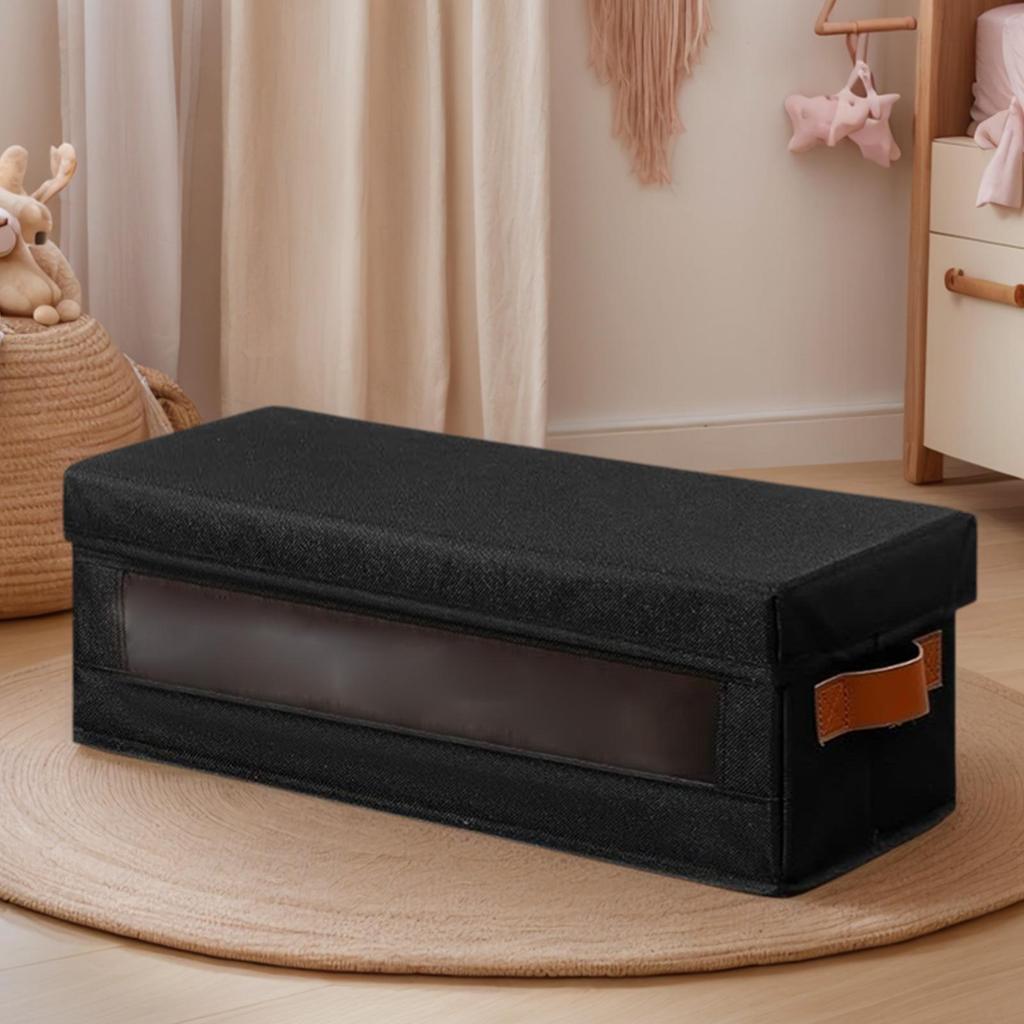 Disc Storage Case Large Stackable Dustproof Box With Visible Window DVD Holders Storage Cases For Towels Toys Clothing Books