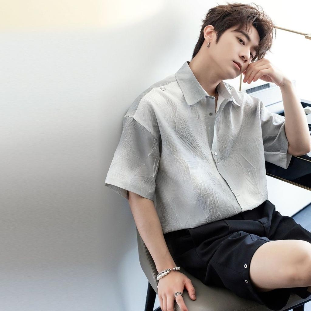 Loose Men Summer Casual Shirt Short Sleeve Top