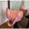 Nylon women's large-capacity new summer contrasting color shoulder messenger bag versatile casual commuter dumpling bag