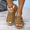 Fashion New Arrival Women's Open Toe Wedge Sandals Summer Fashion Breathable Comfortable Casual Outdoor Slippers Female Summer Footwear