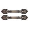 2Pcs Antique Barn Door Handles Bronze Color Easy Mounting Vintage Drawer Handle with Screws for