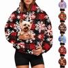 Women's Fashion Plaid Print Hoodie with Pet Pocket, Casual Sweatshirt for Everyday Wear