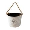 Home Decoration Iron Planter Hanging Metal Bucket Flower Pot Wall Mounted